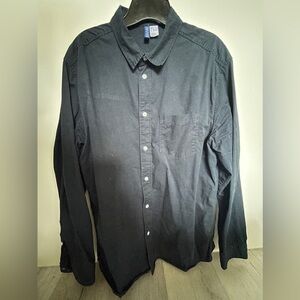 Men’s Navy Blue Divided By H&M Button-Down Shirt Size Medium M